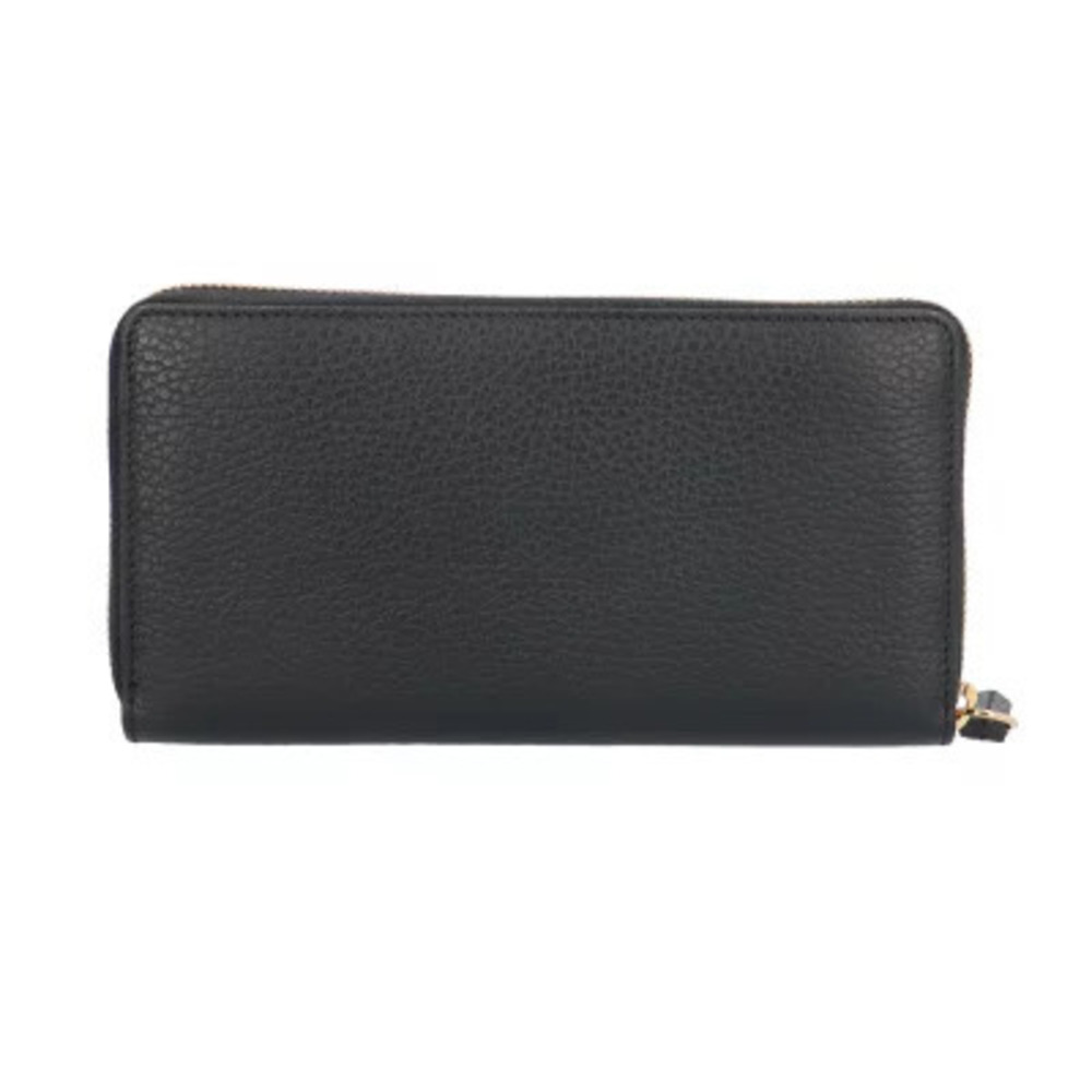 Gucci Long Around Zip Marmont Leather GG Wallet Black
